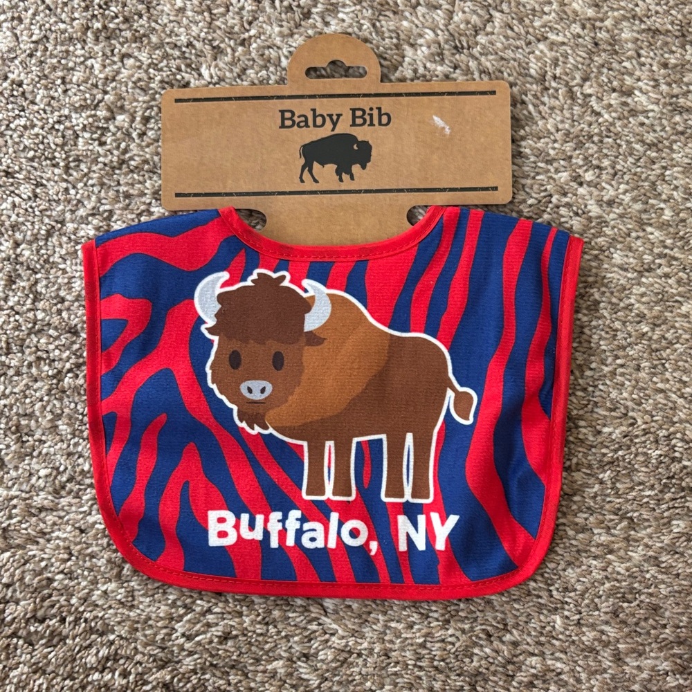 Buffalo NY Baby Bib - Red and Blue